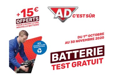 Batterie : Test gratuit et 15€ offerts